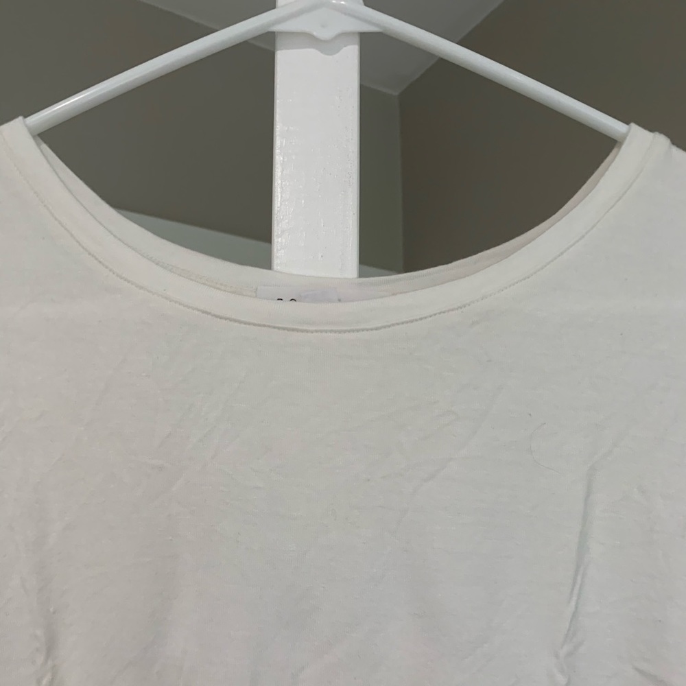 white cropped top